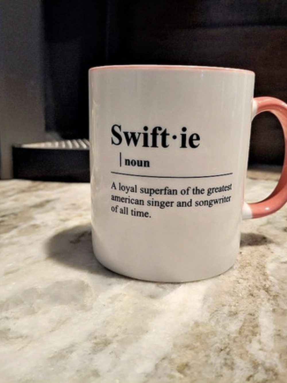 Taylor Swift Swift-ie noun coffee mug White & Pink Mug The Eras Tour 11oz Fan